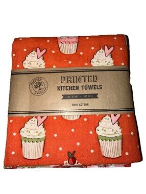 Mahogany Holiday Treats Printed Kitchen Towels Set of 3 Cotton 18x28 KS104 New